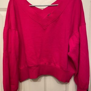 Women’s V-neck cropped sweatshirt